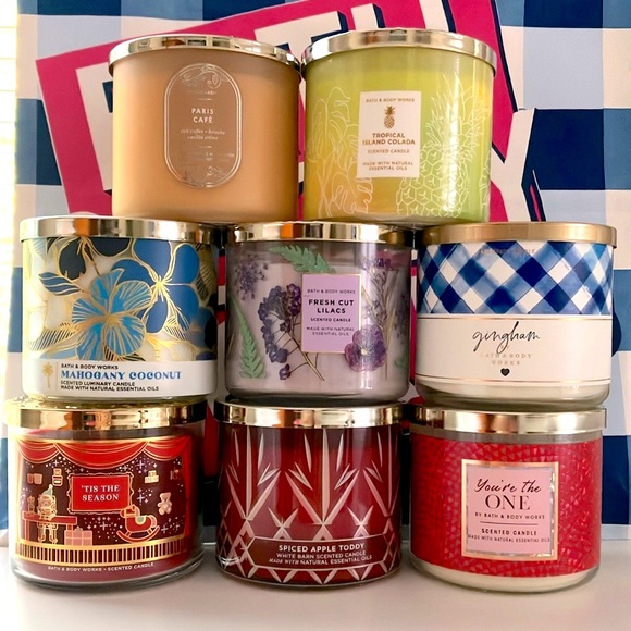 Bath & Body Works Accents New Three Wick Candles Bath Body Works White Barn Amazing Scents